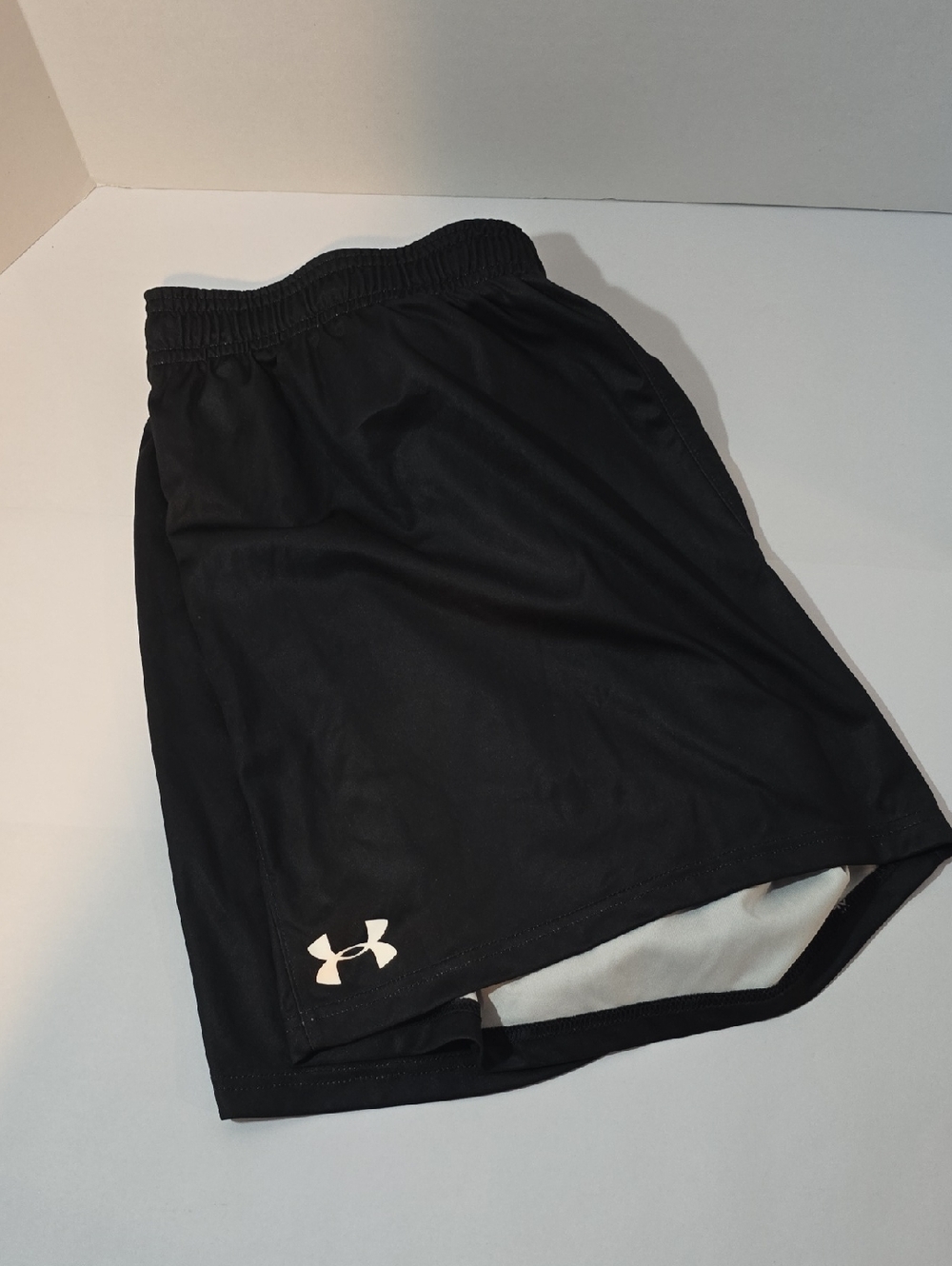 Under Armour Black Performance Gym Shorts with White Logo